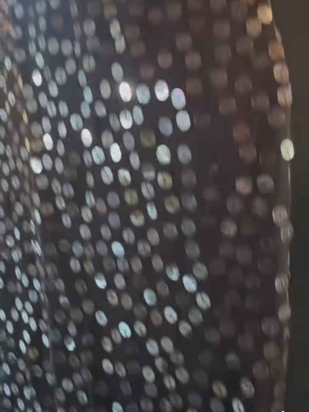 IMAN Black Sparkle Wristband with Iridescent Studs